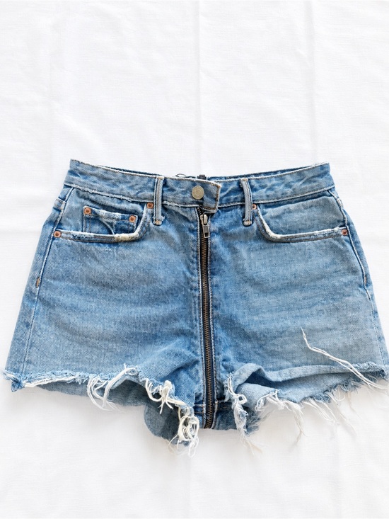 REVOLVE Pants - GRLFRND Denim Zip Front Cutoff Shorts | High Rise | Size 25 | Designer Revolve